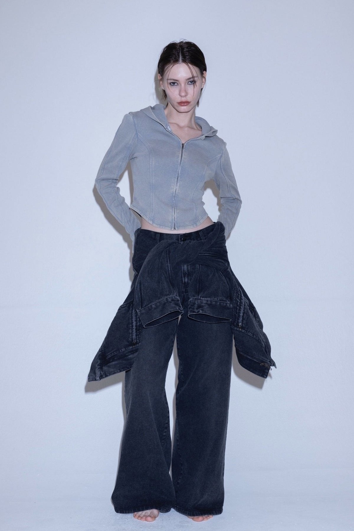 Corset zip tops