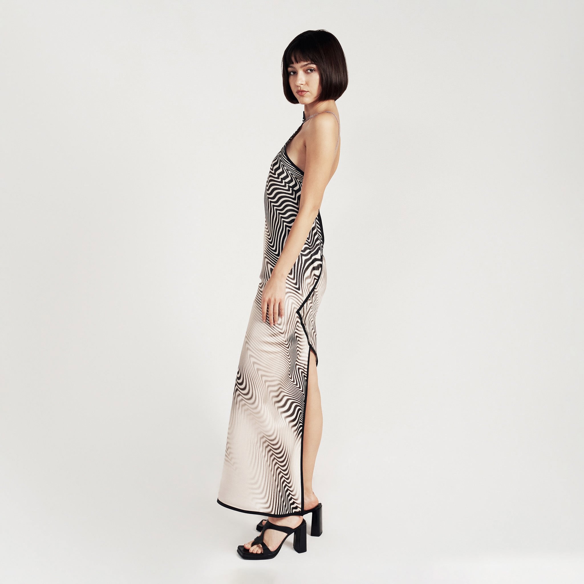 Maxi Goddess Dress in Zebra Print