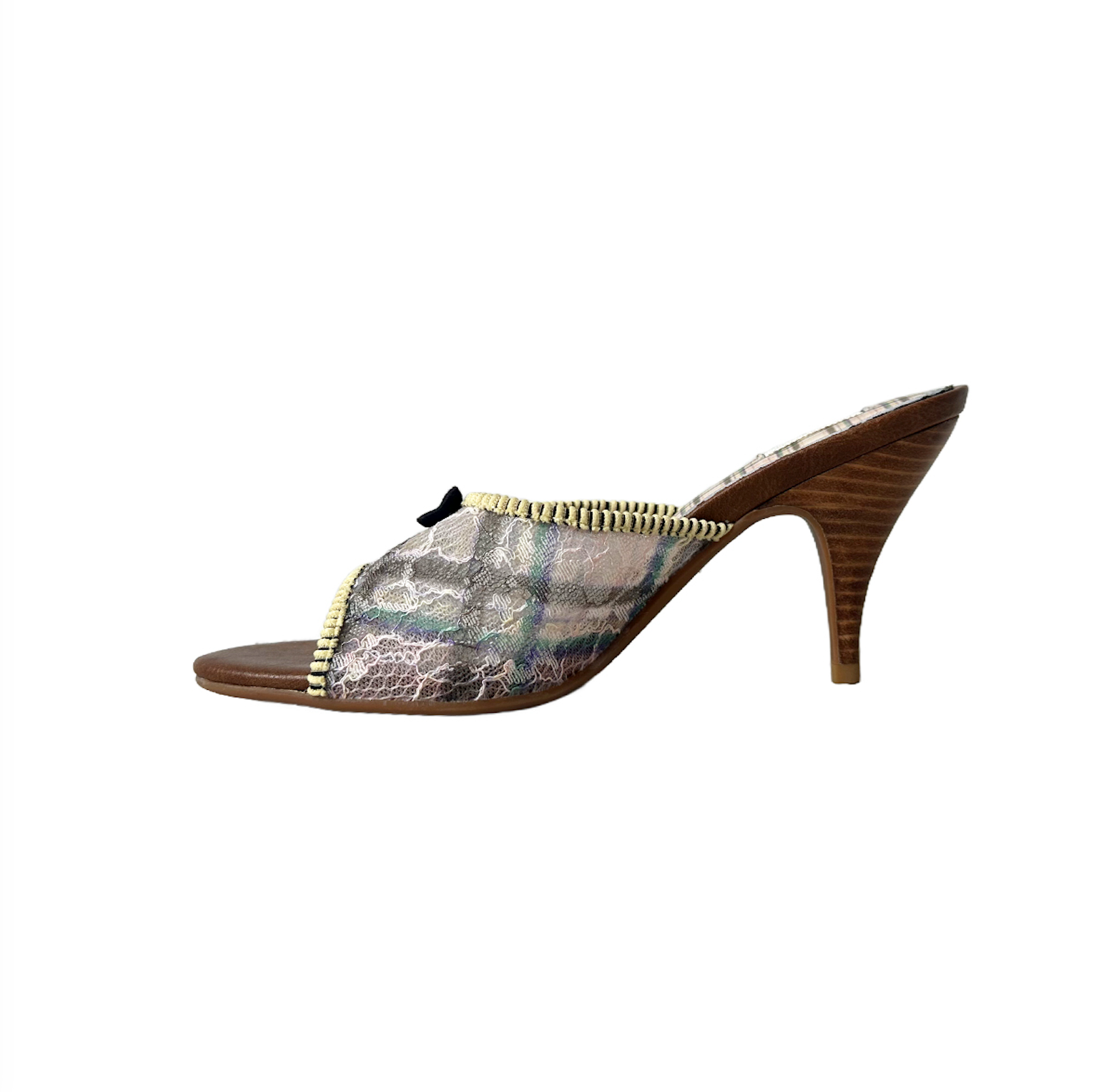 Lace Sandals with Bow Dollhouse Plaid