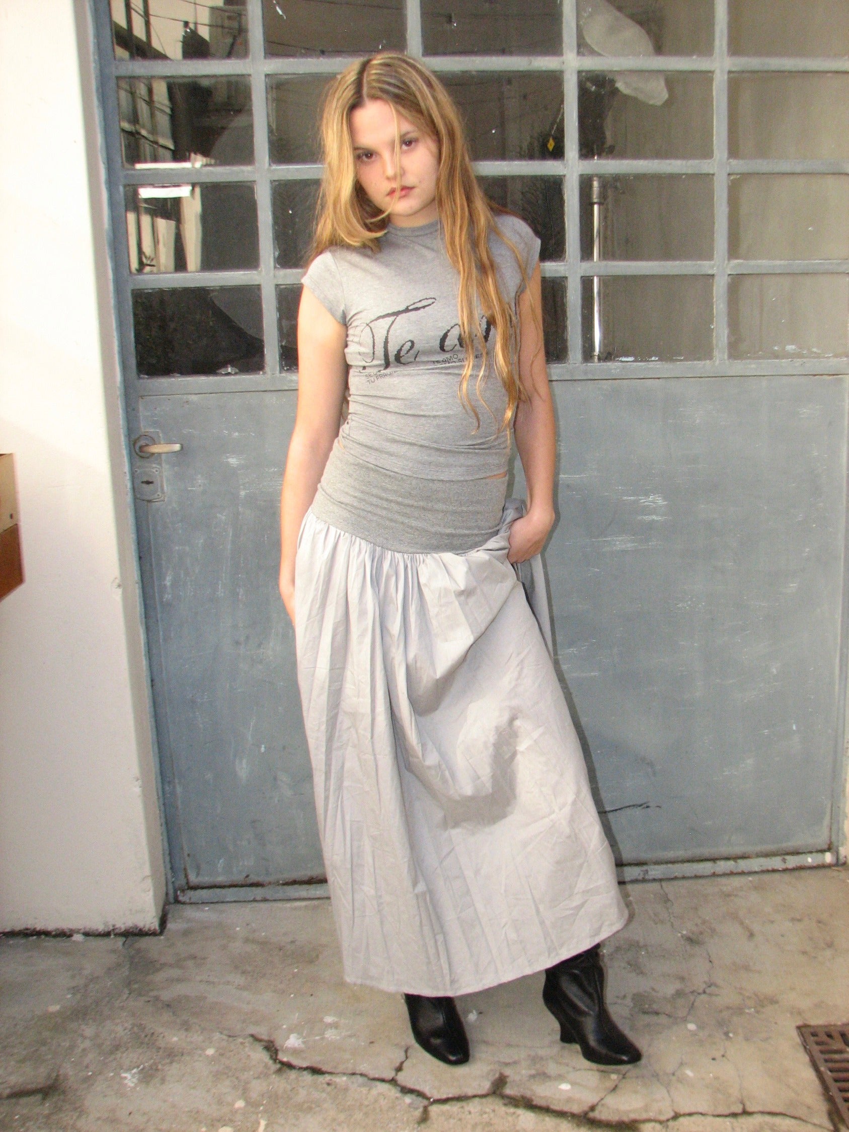 BABY TEE TE AMO - GREY