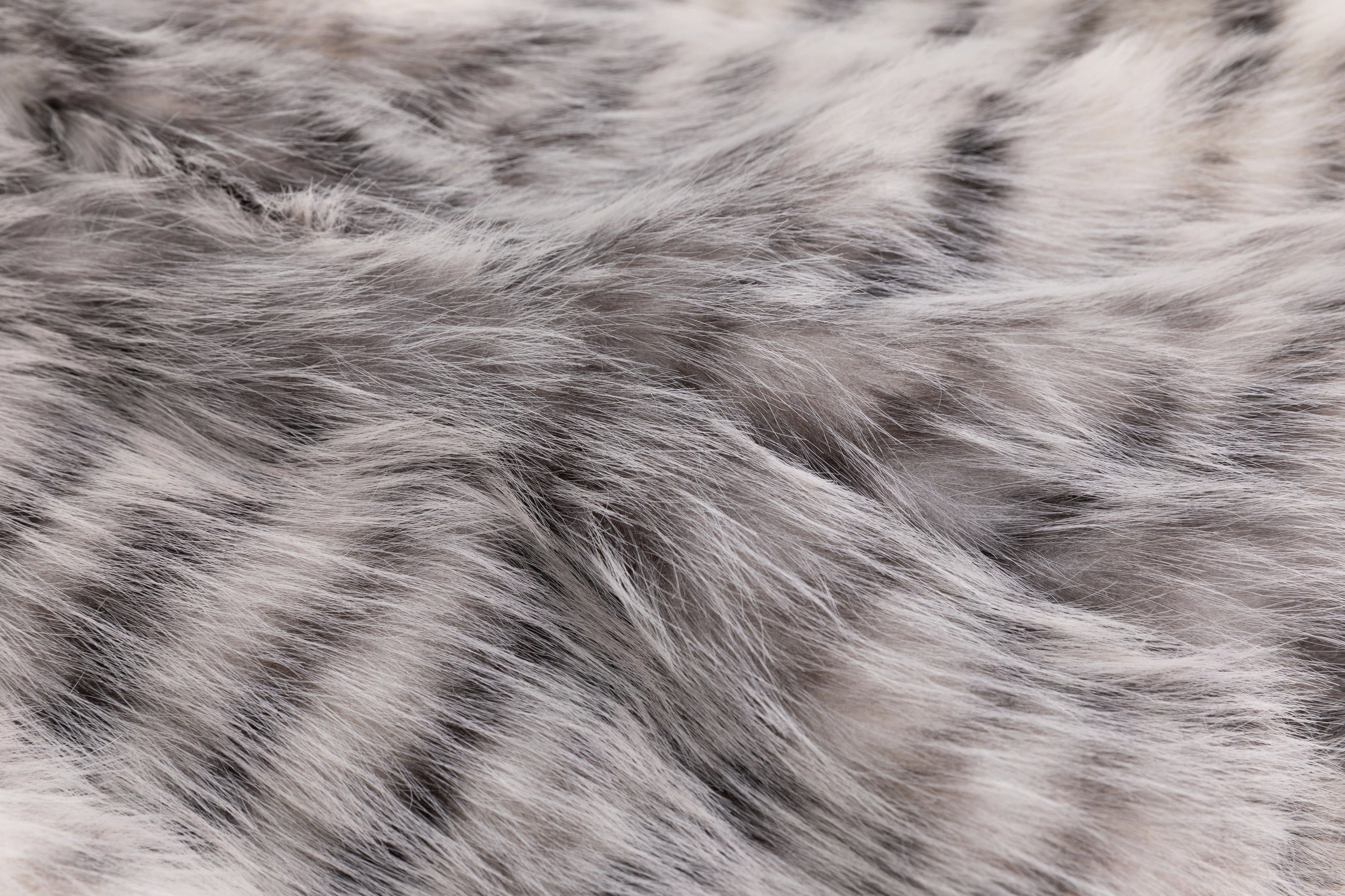 Silver Tiger Mini Faux Fur Coat