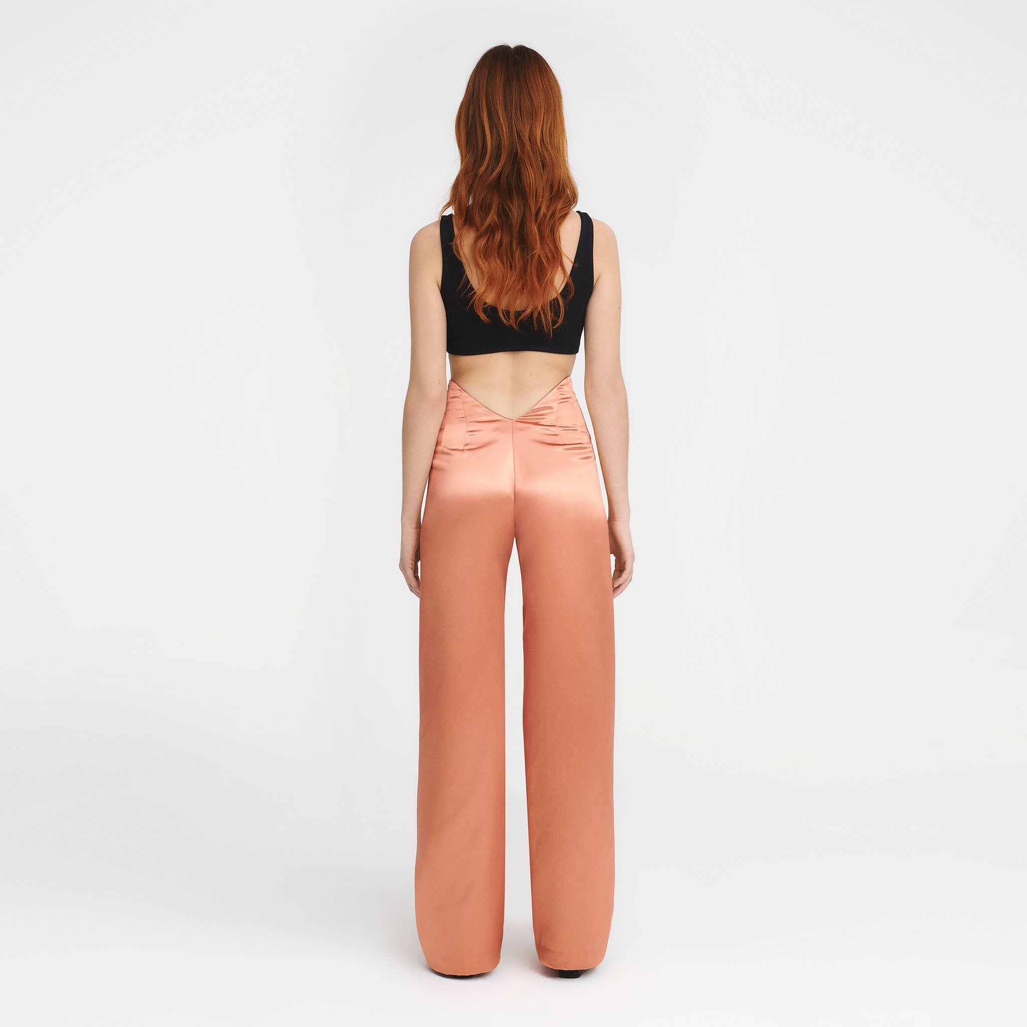 V-Back Trousers in Coral