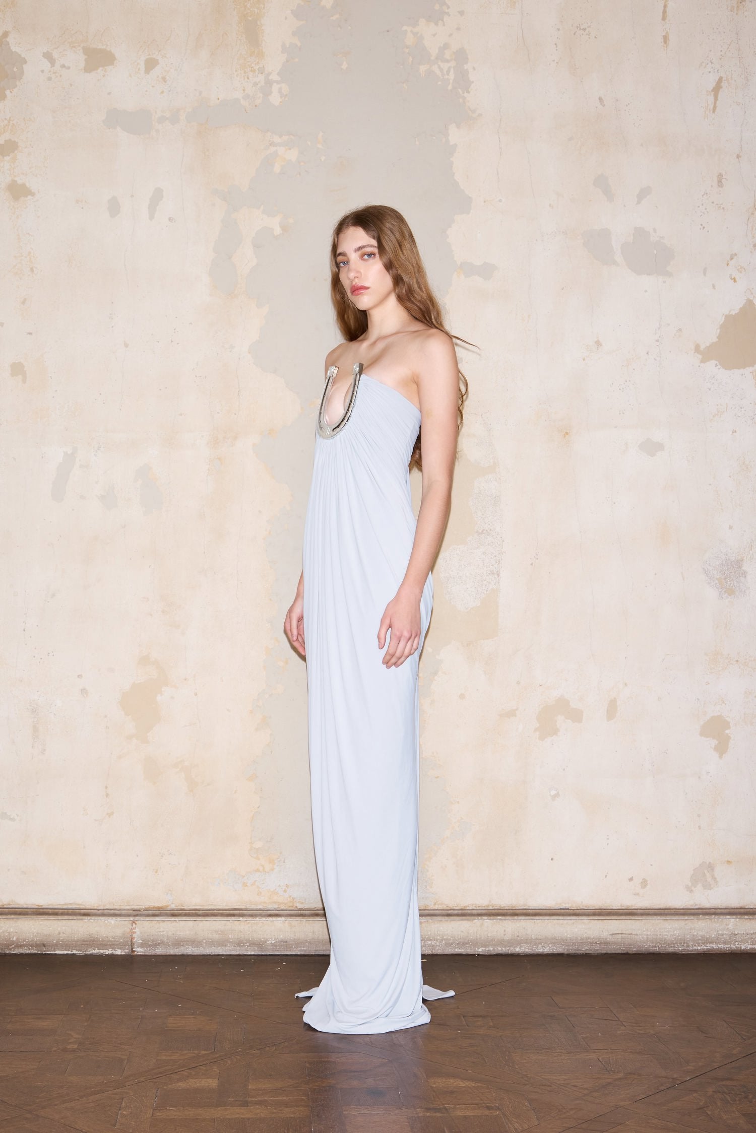 VEDIA DRESS LIGHT GREY
