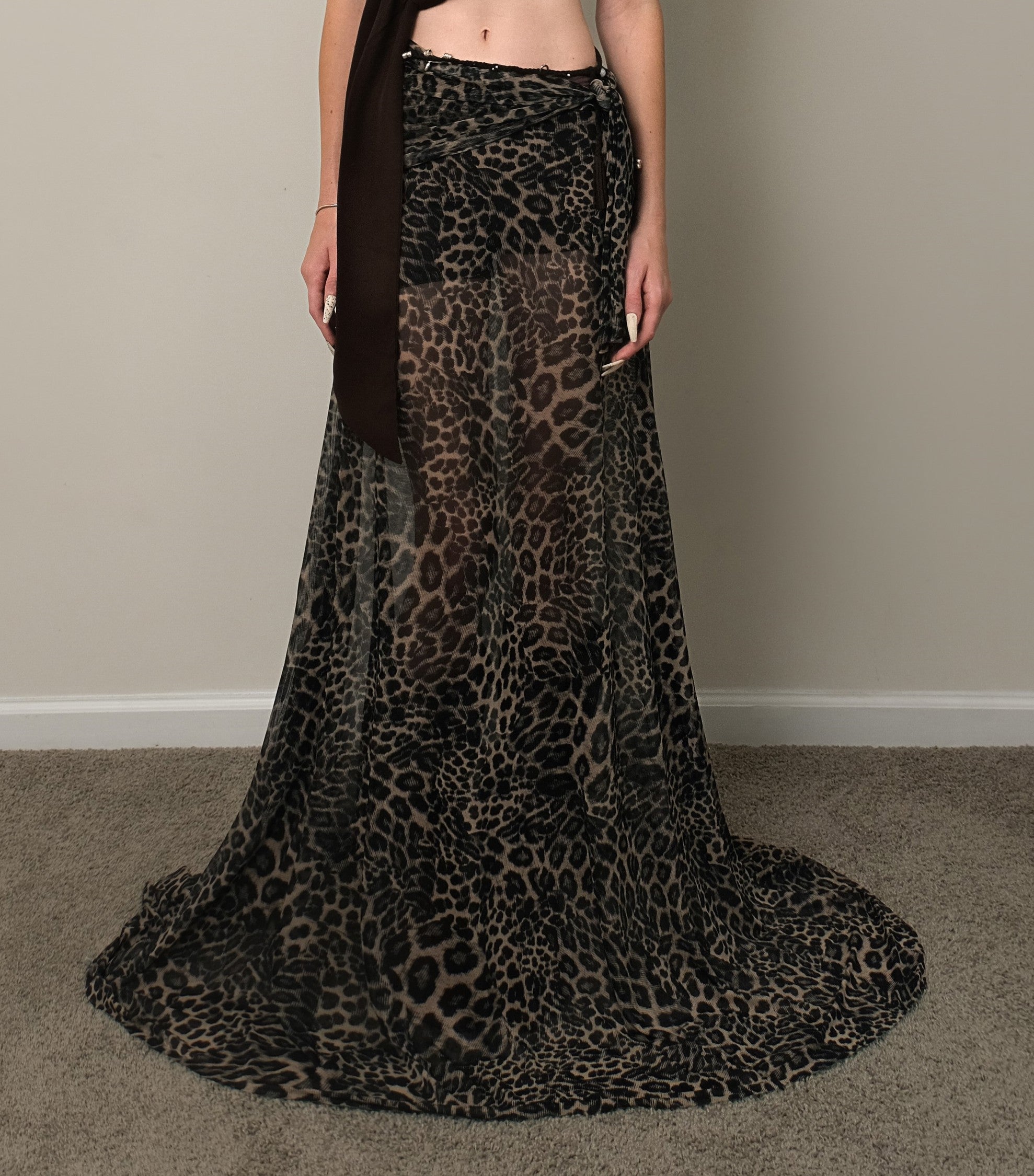 ORYNTHIA LEOPARD SKIRT