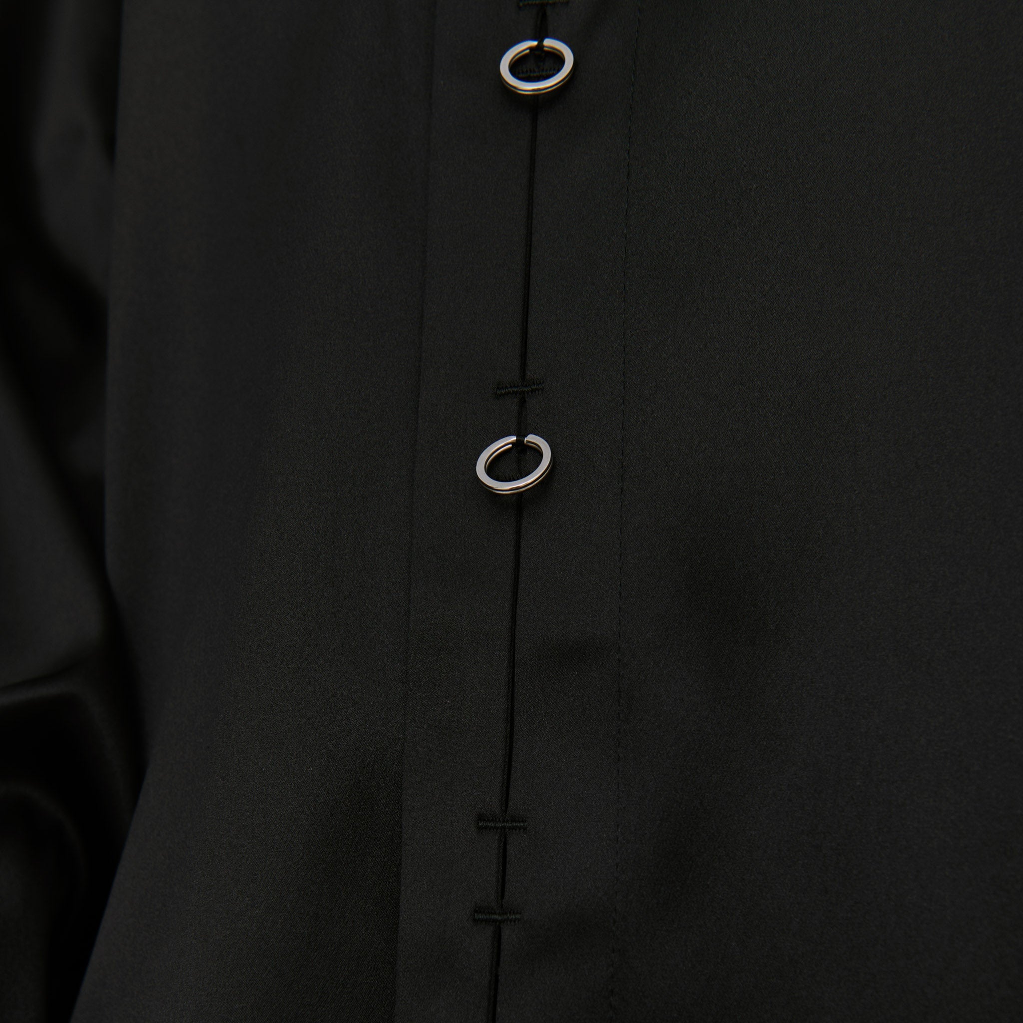 Herma Shirt in Black Satin