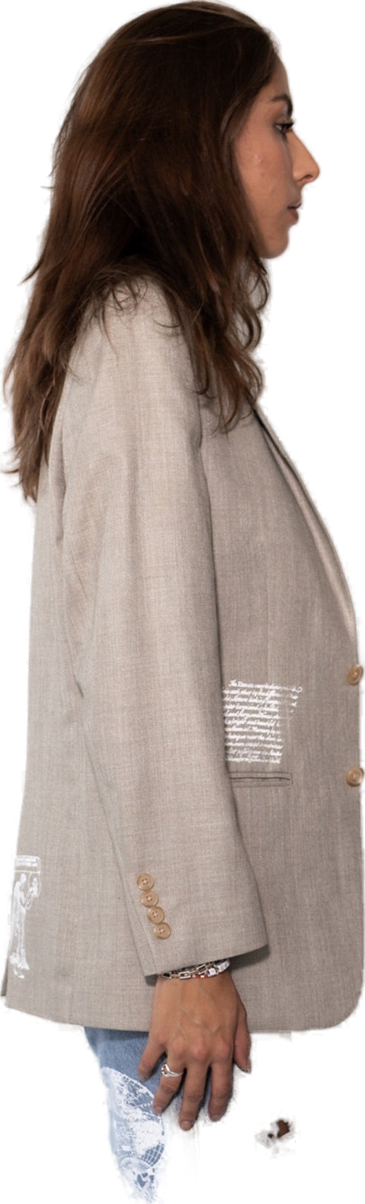 Lincoln Dove Linen Blazer