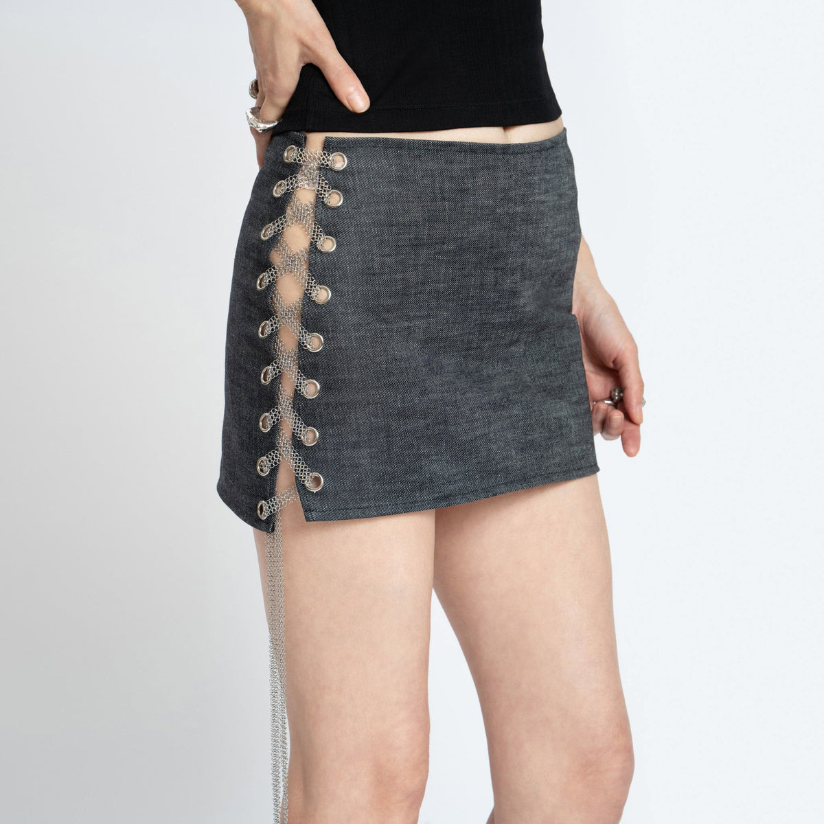 Sirena Skirt in Japanese Denim