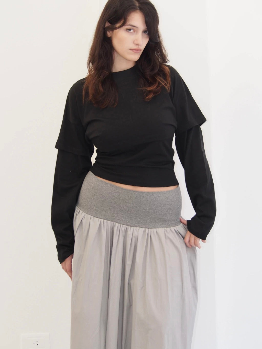 REMERA ZIP ON THE BACK - LONG SLEEVE - BLACK