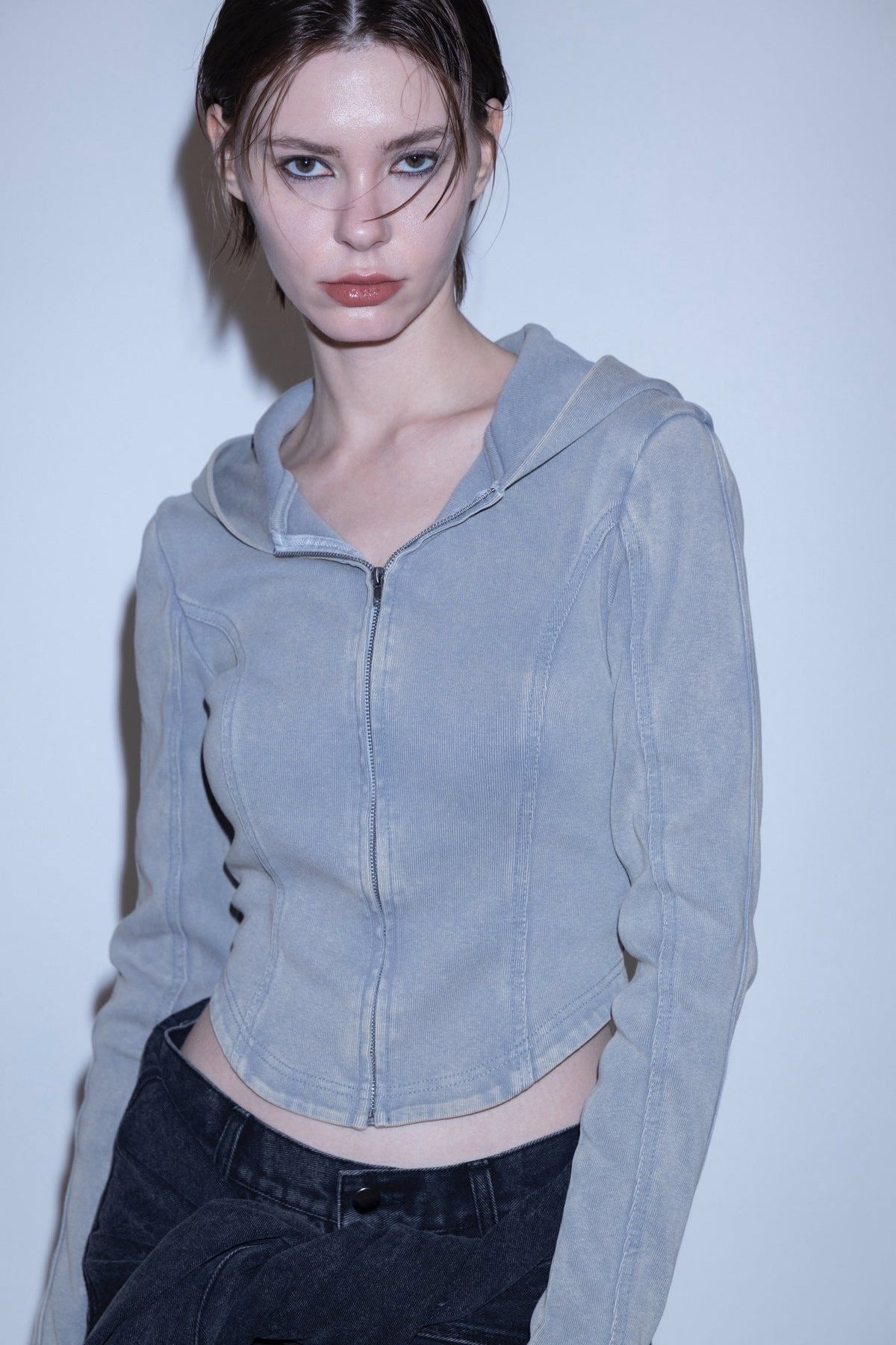 Corset zip tops