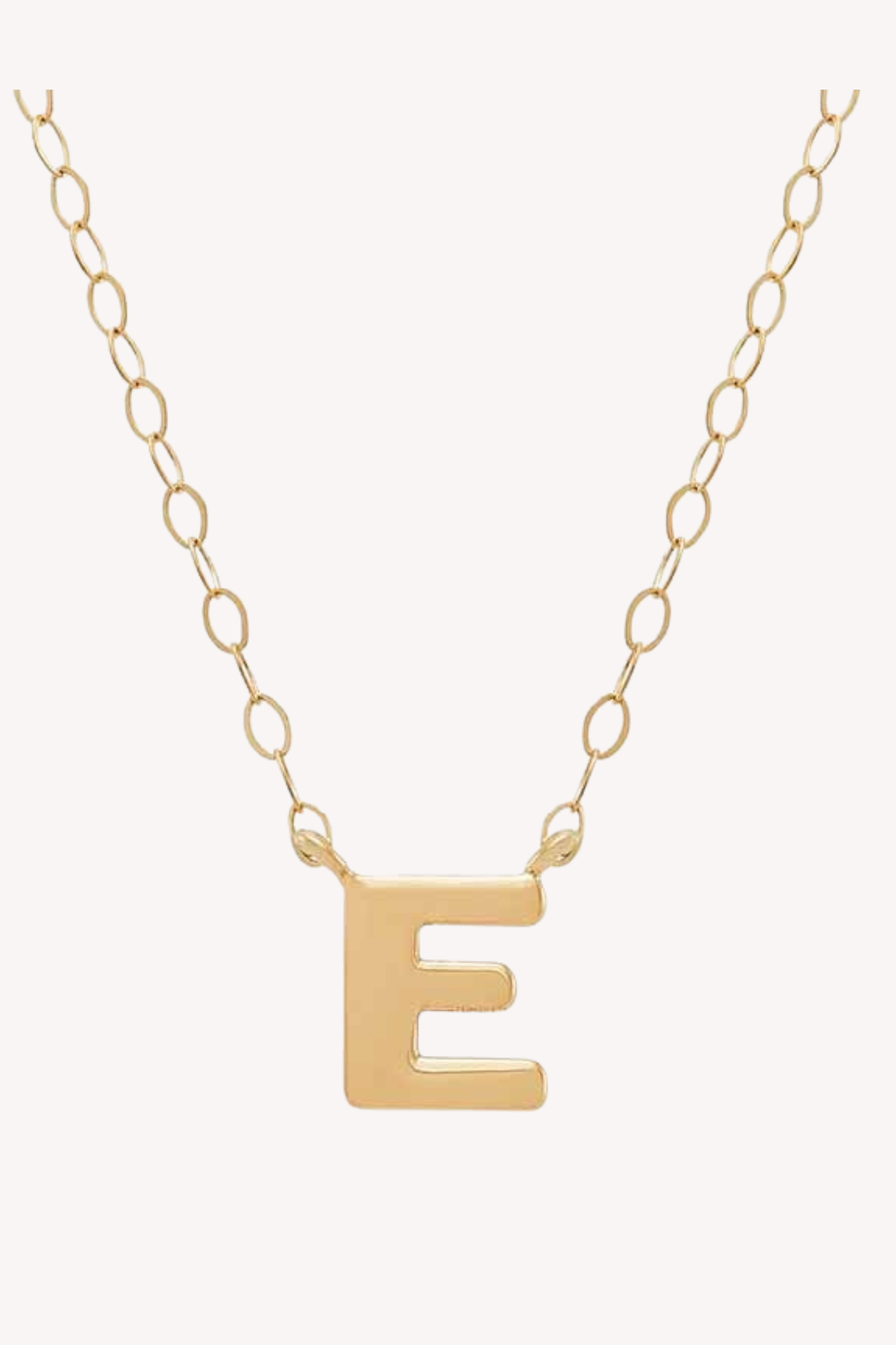 14K Solid Gold Alphabet Necklace