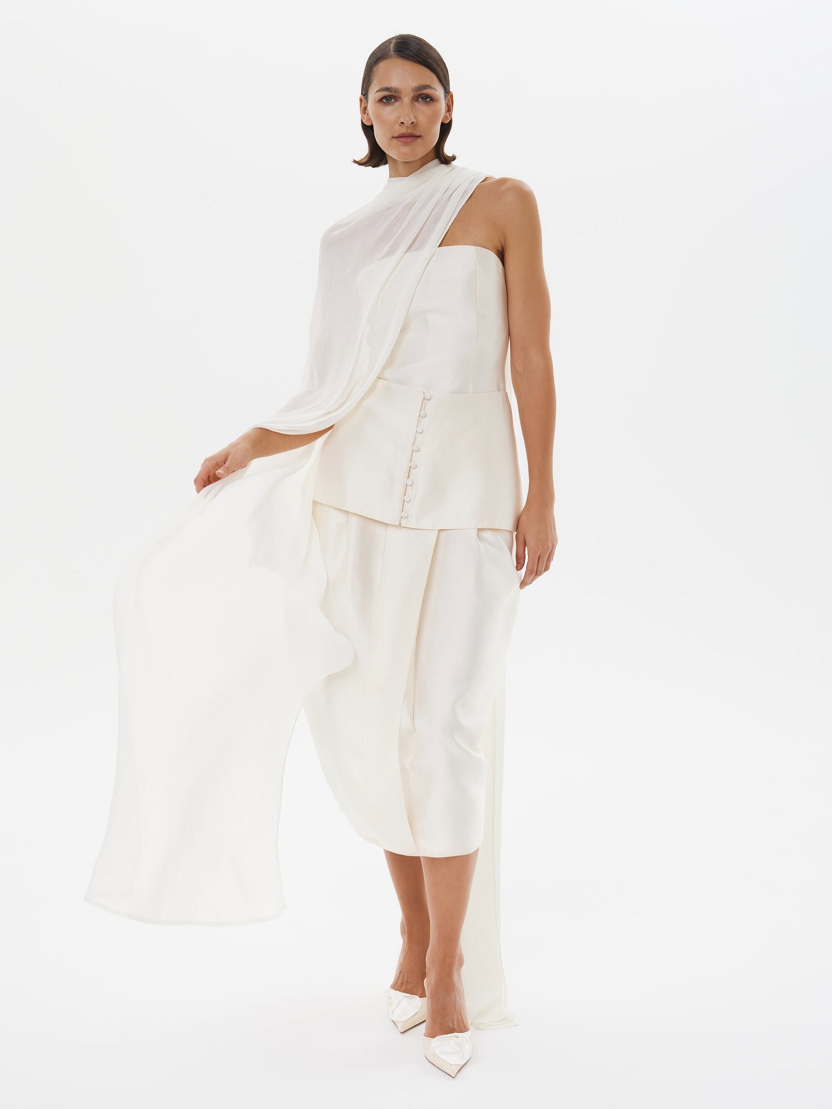 Bud Corset Top in Starlight White