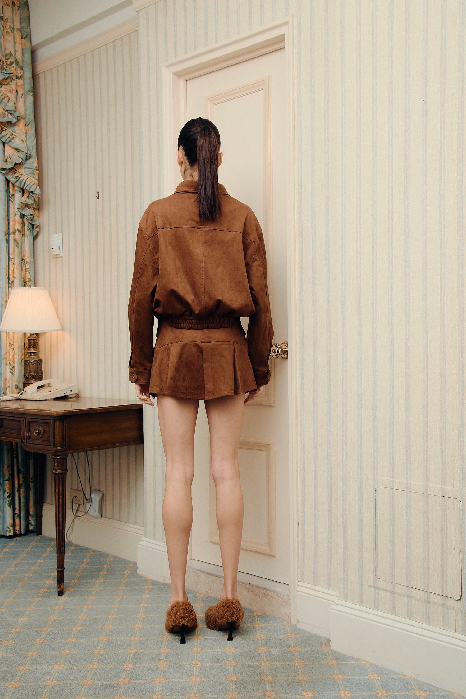 Suede Attic Box Skirt