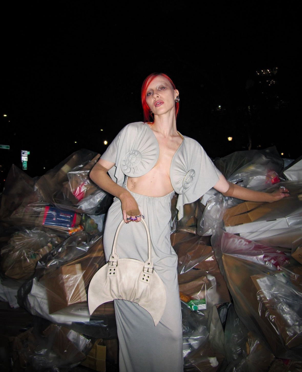 The Croissant Bag Ivory-beige