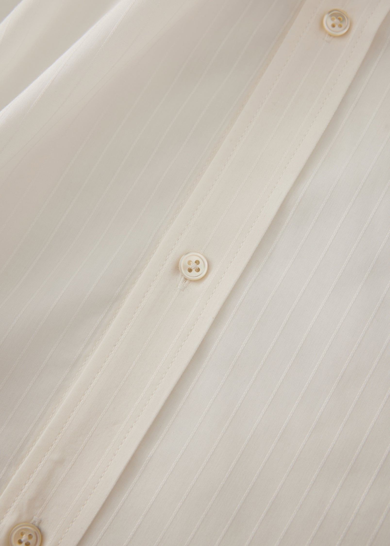 White Shadow-Stripe Hoodie Shirt