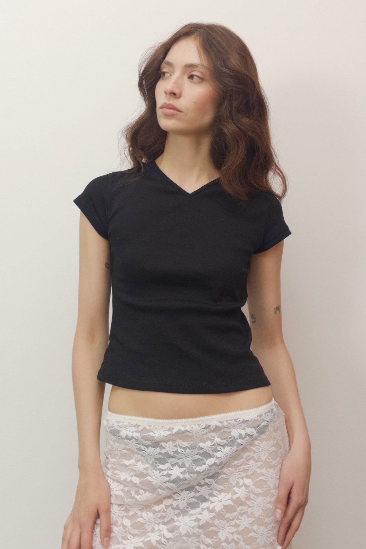 Cleo V-Neck Baby Tee