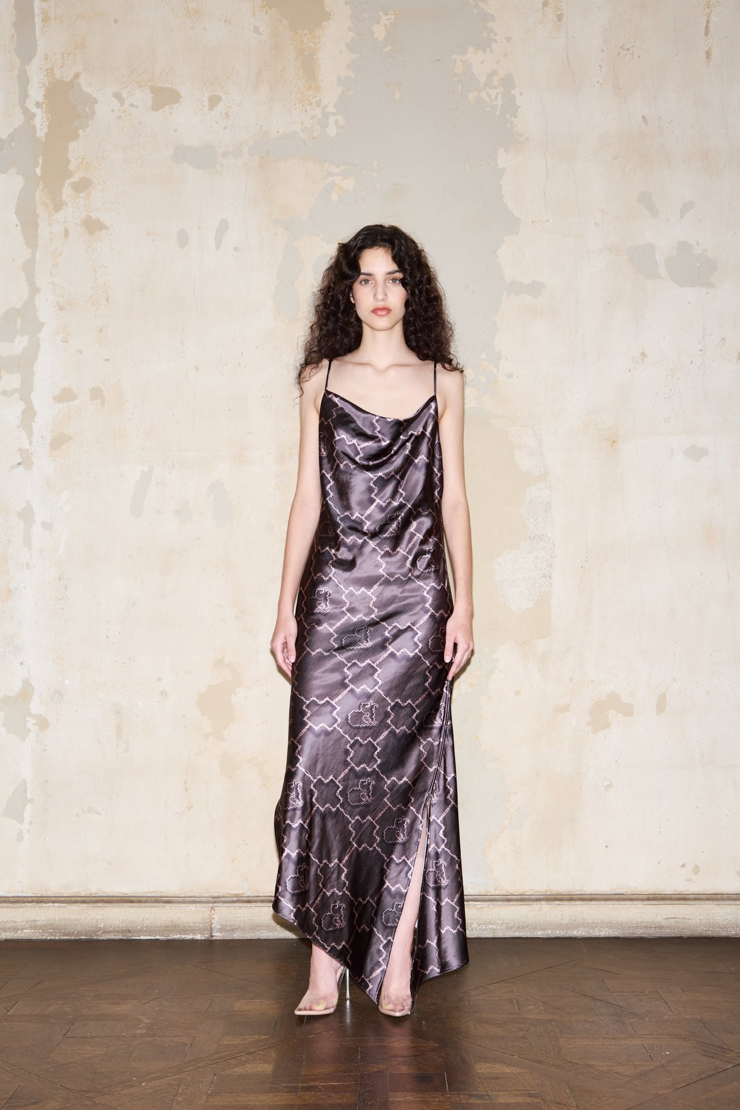 BABY DOLL DRESS BROWN PRINT