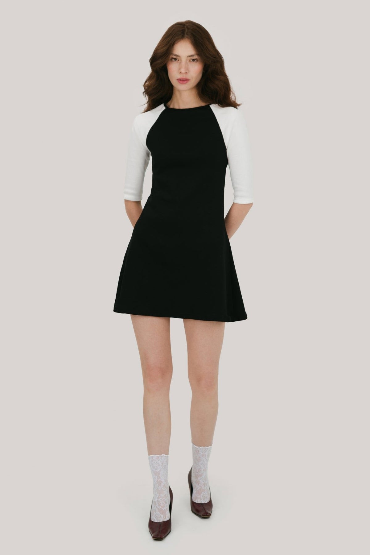 The 3/4 Sleeve Raglan Mini Dress