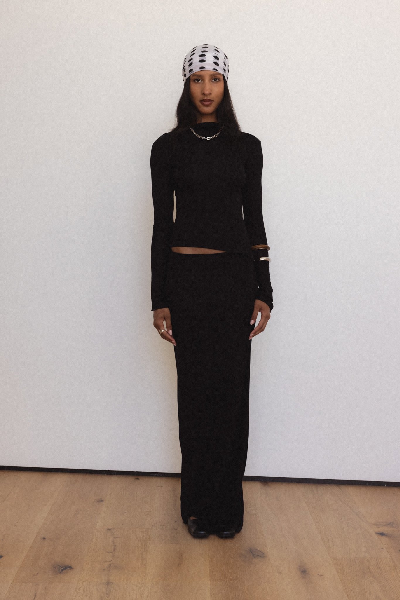Demeter Maxi Skirt in Midnight