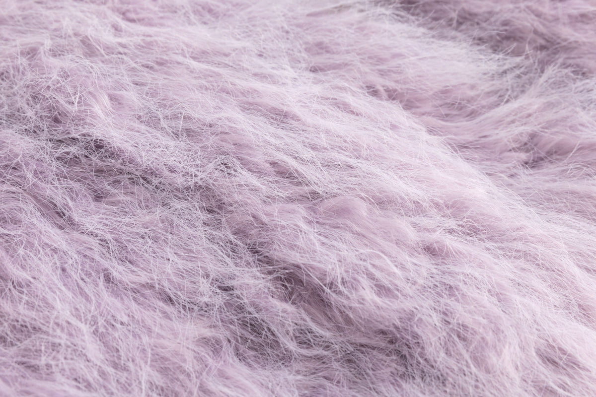 Lavender Faux Fur Patch Mini Coat