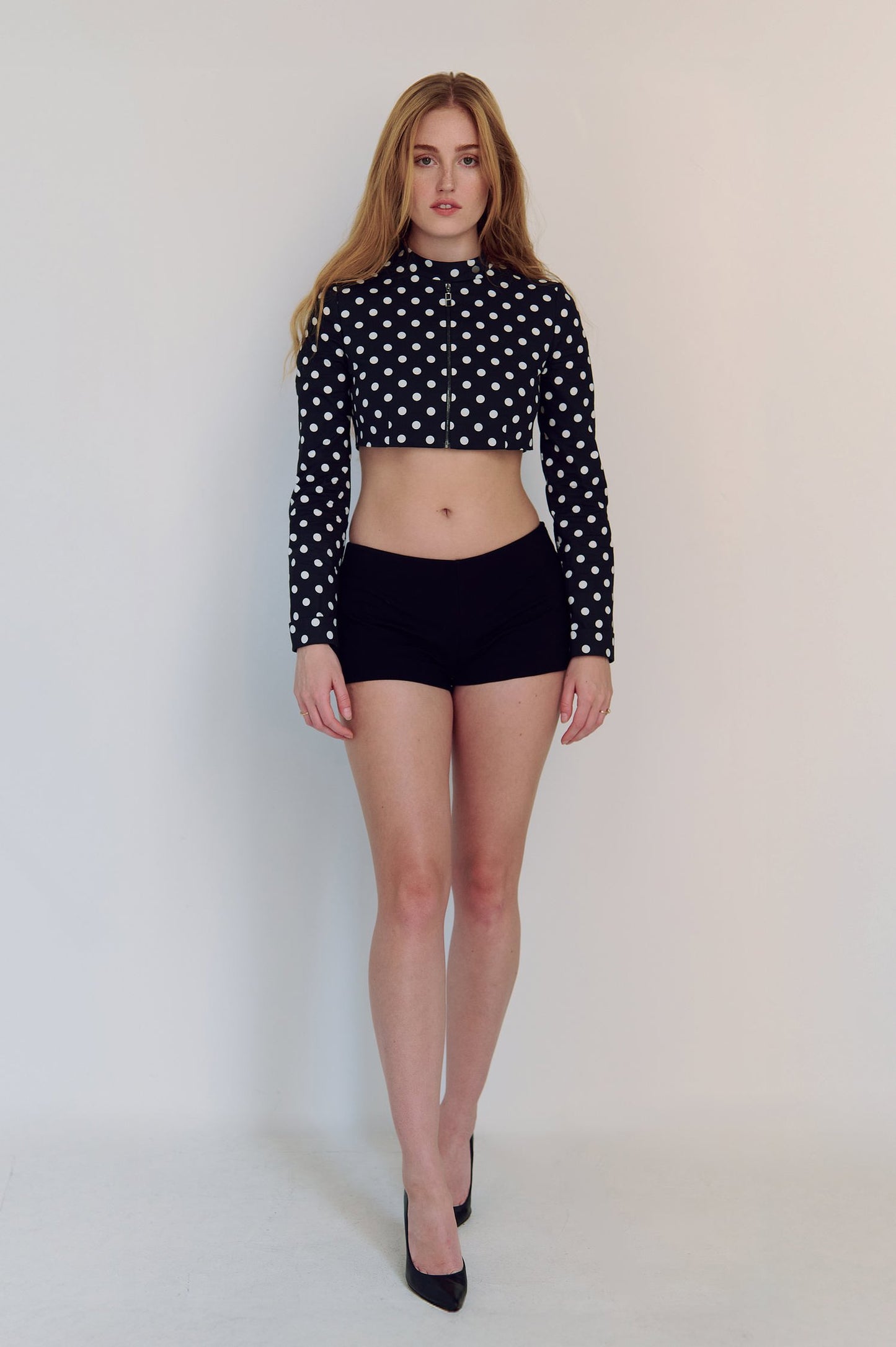 Low Rise Black Mini Shorts