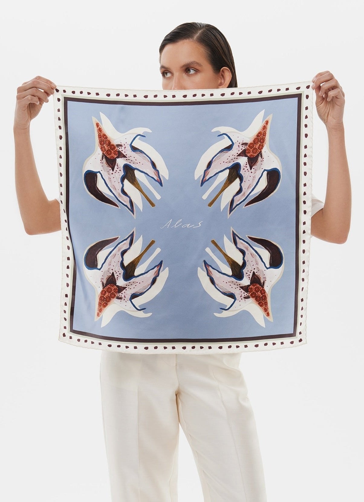 Medium Silk Scarf 'Garden of Alas'