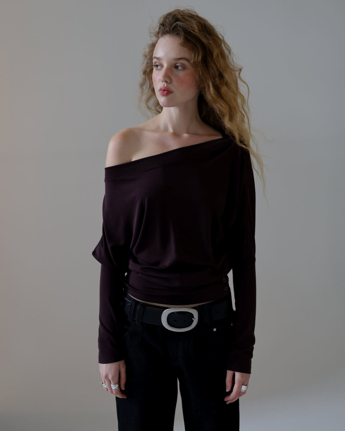 AURA top - plum
