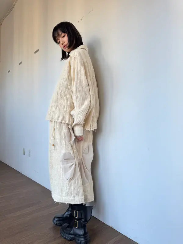 LANDSCAPE PUFFY FLOWER MAXI DRESS