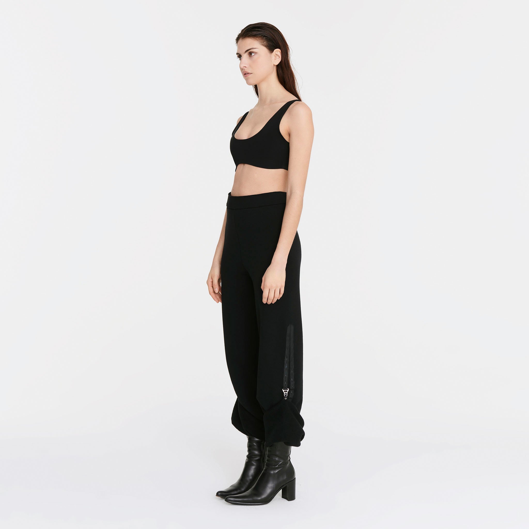 Moiré Sweatpants in Black