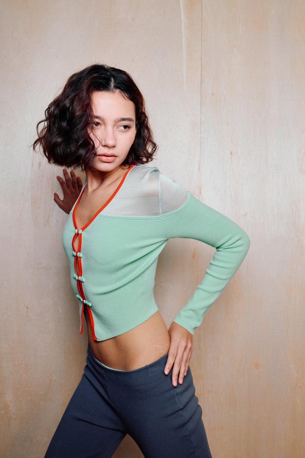 The Whisper Semi-Sheer Cardigan in Mint