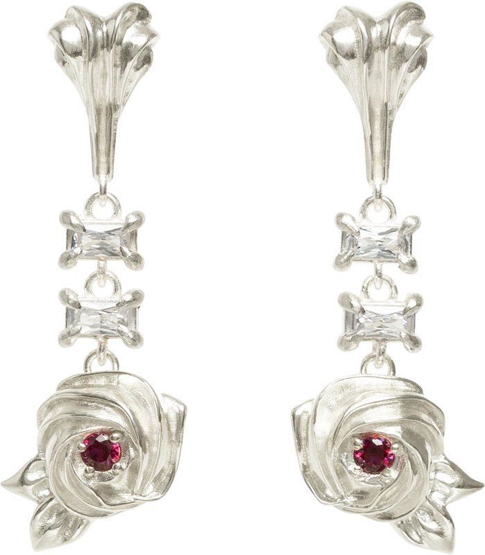 Rosette Drop Earrings