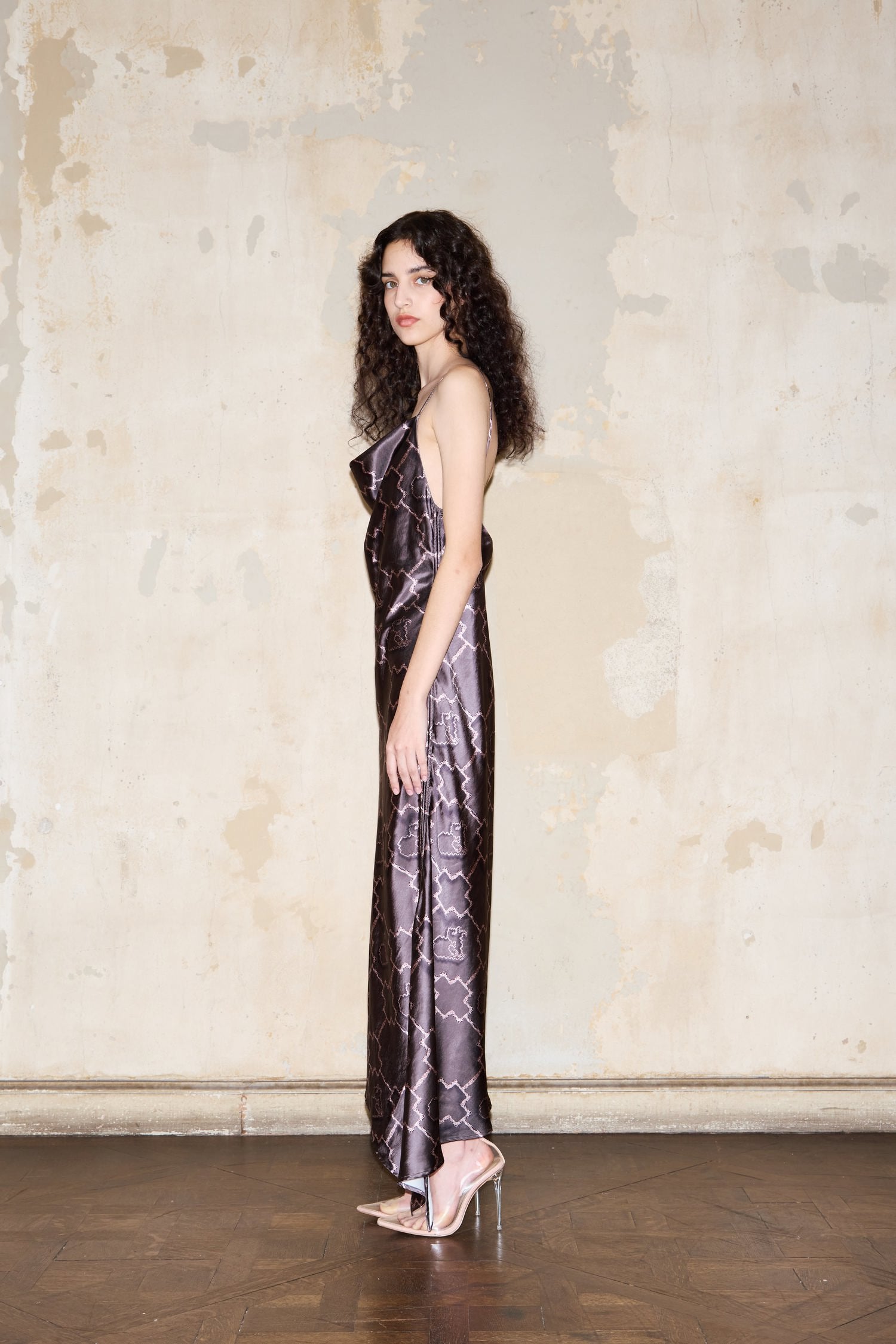 BABY DOLL DRESS BROWN PRINT