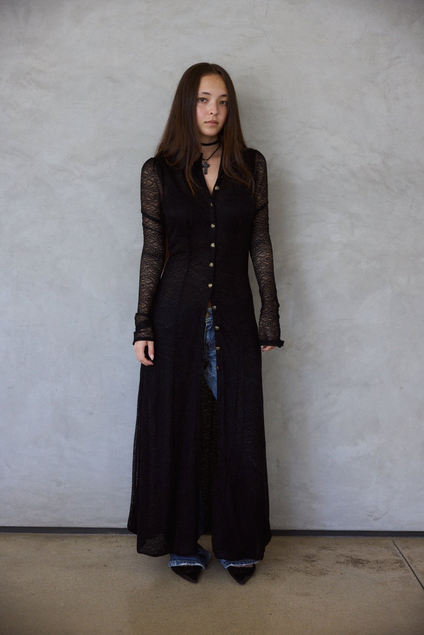 Violetta Duster in Midnight Lace