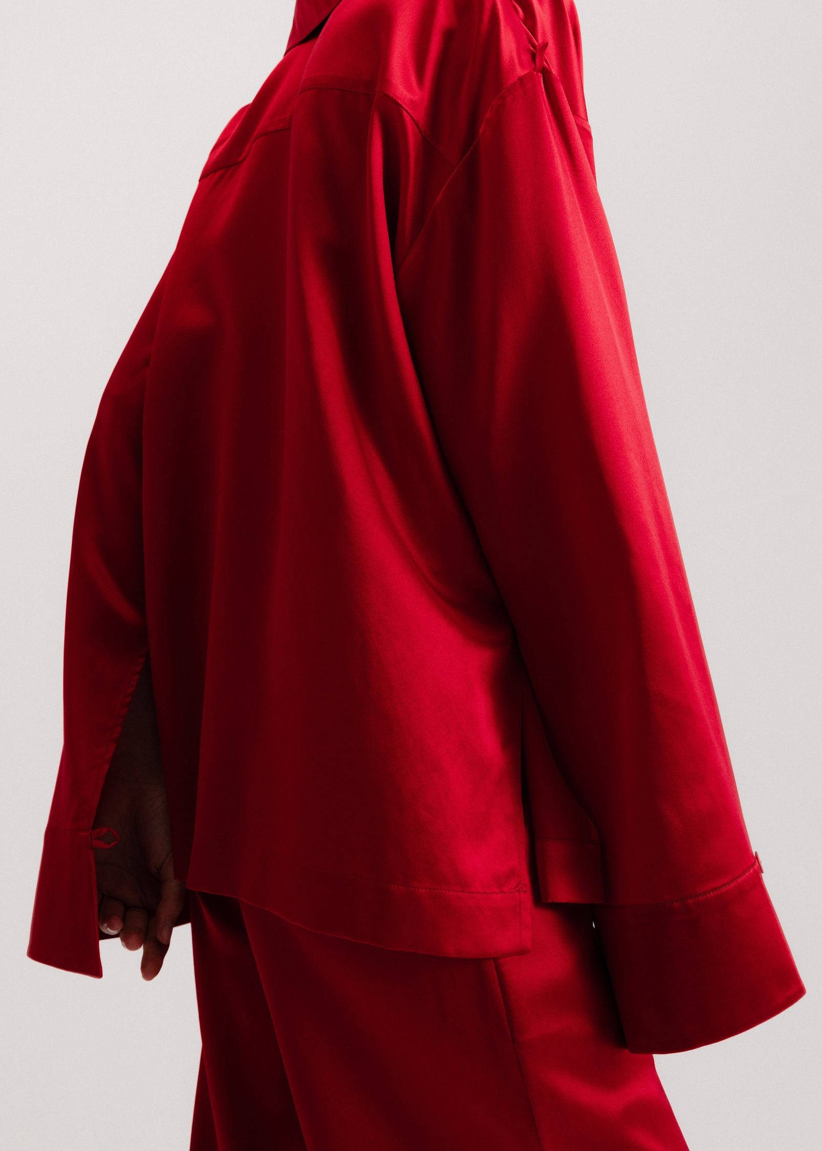 The Signature Silk Shirt in Red