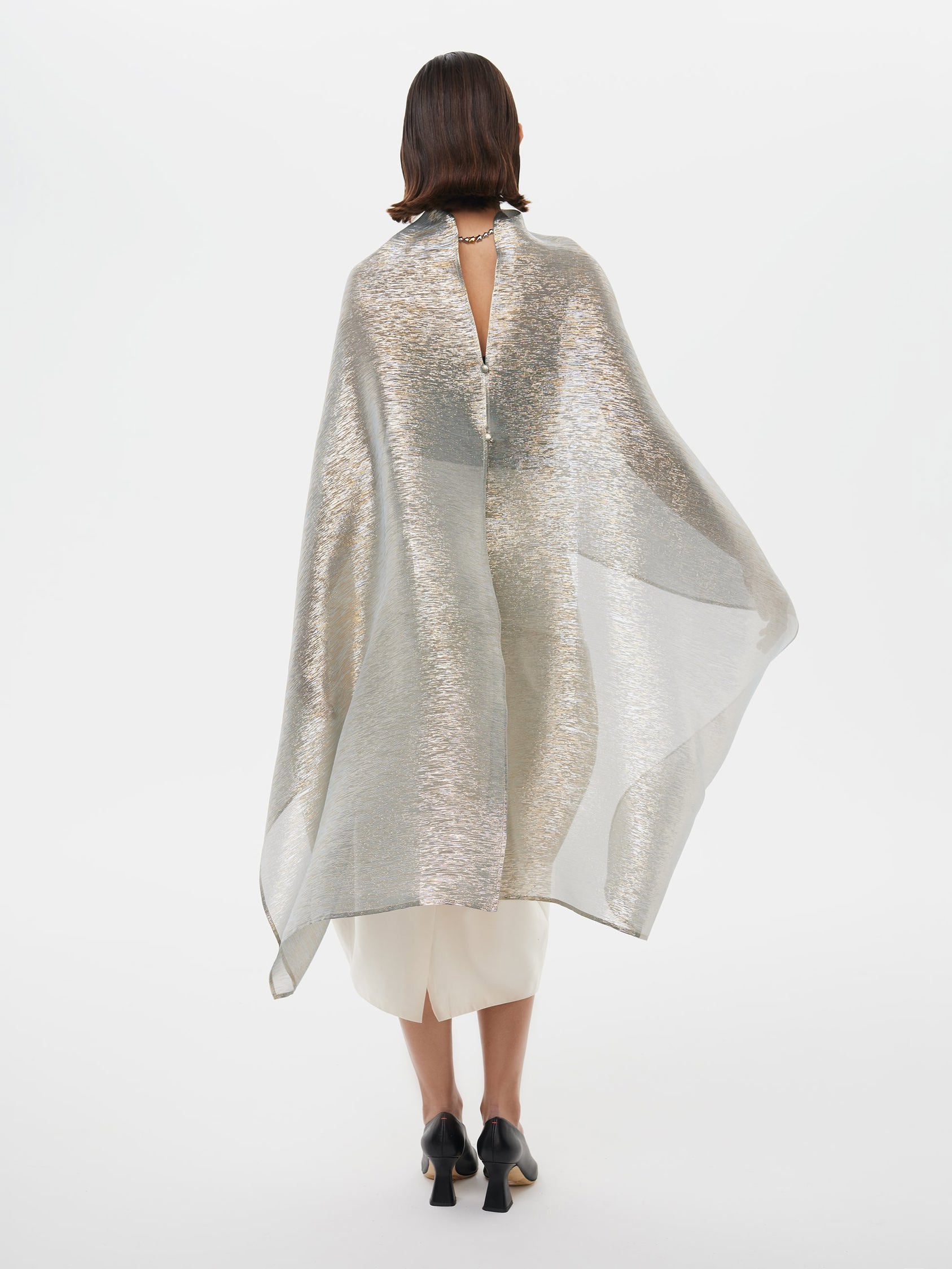 The Aurora Cape in Metalic