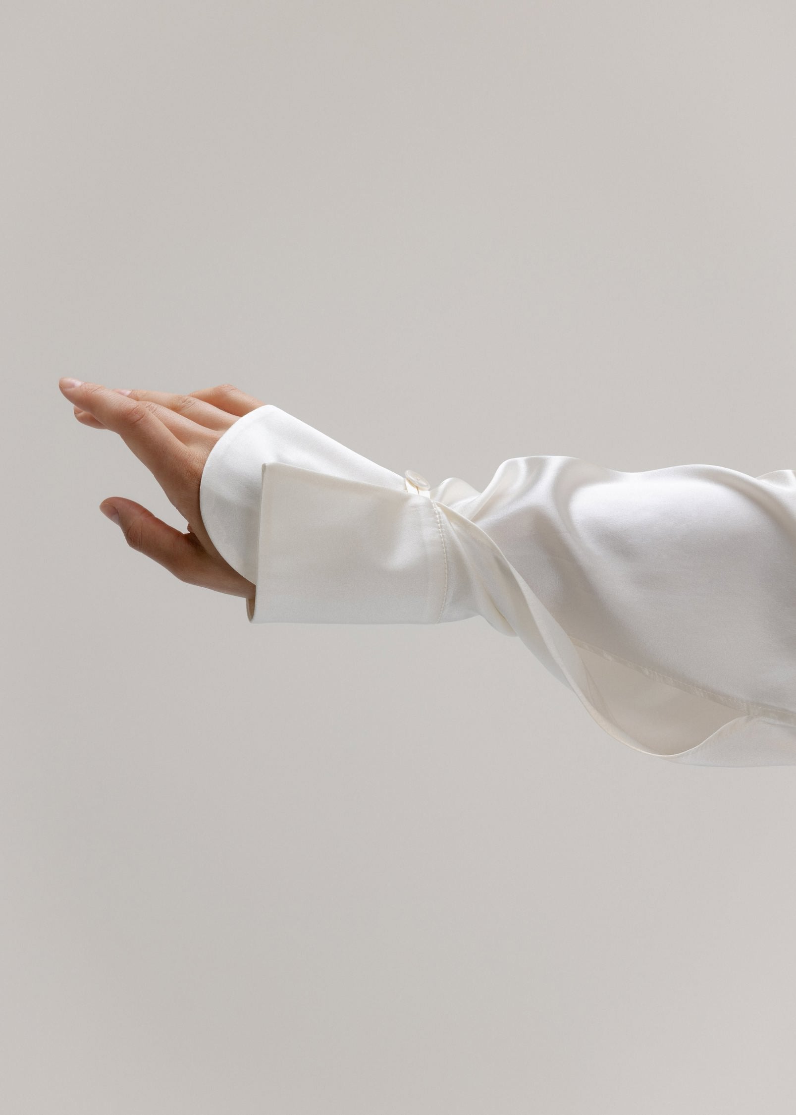 The Signature Silk Shirt in Milk White