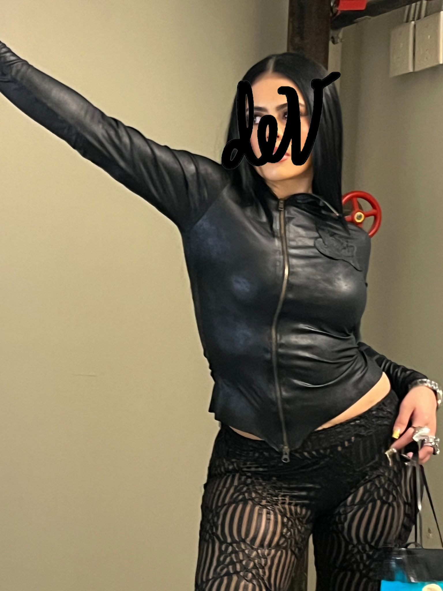 Black de V Zip Jacket