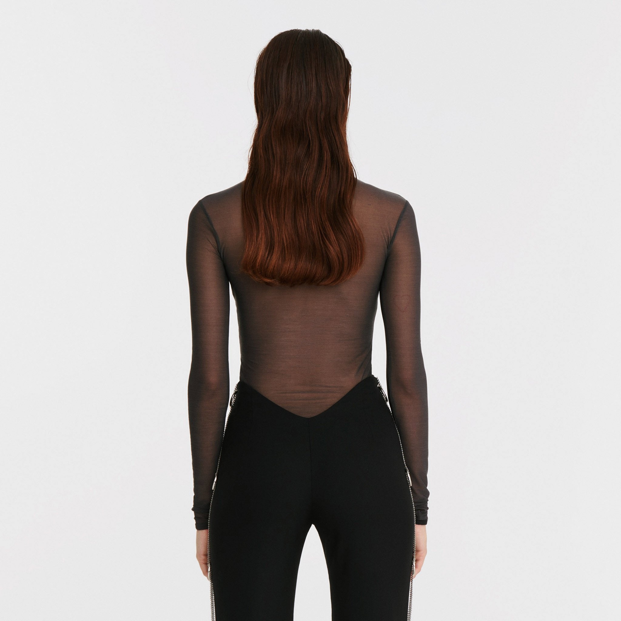 Madonna Bodysuit in Sheer Grey