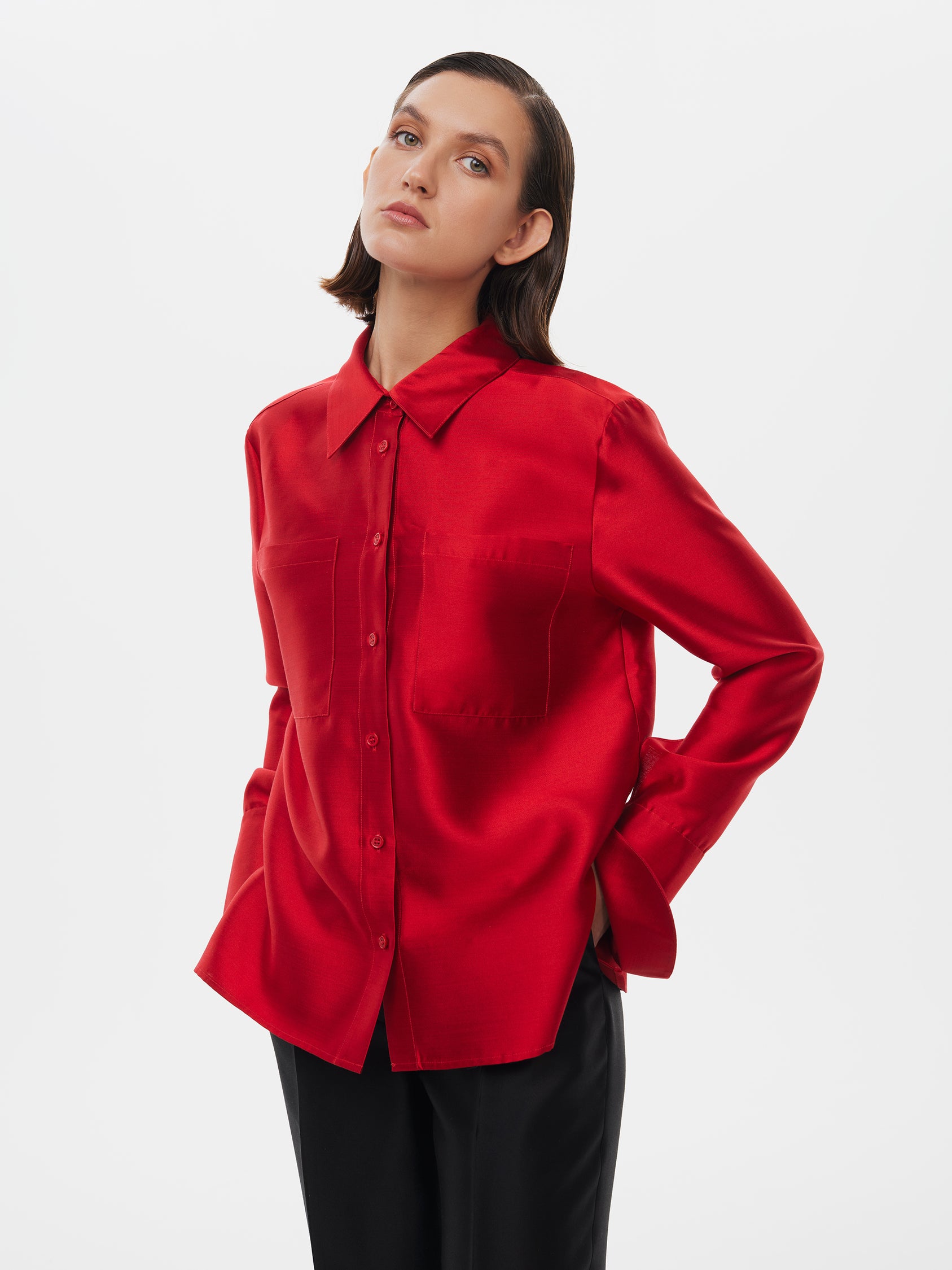 Calla Shirt in Red