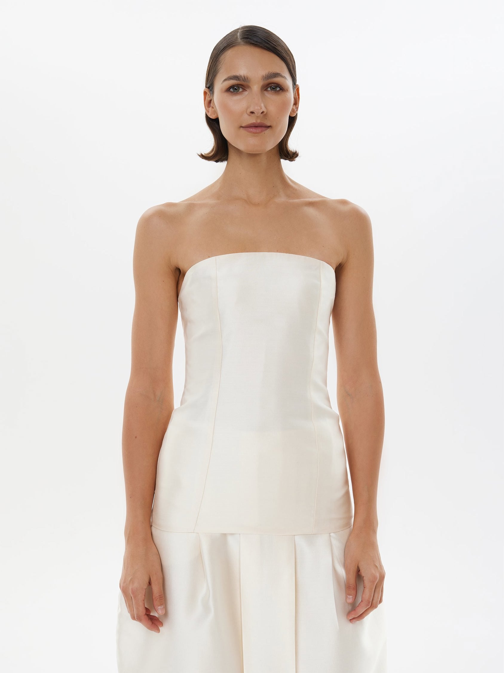 Bud Corset Top in Starlight White