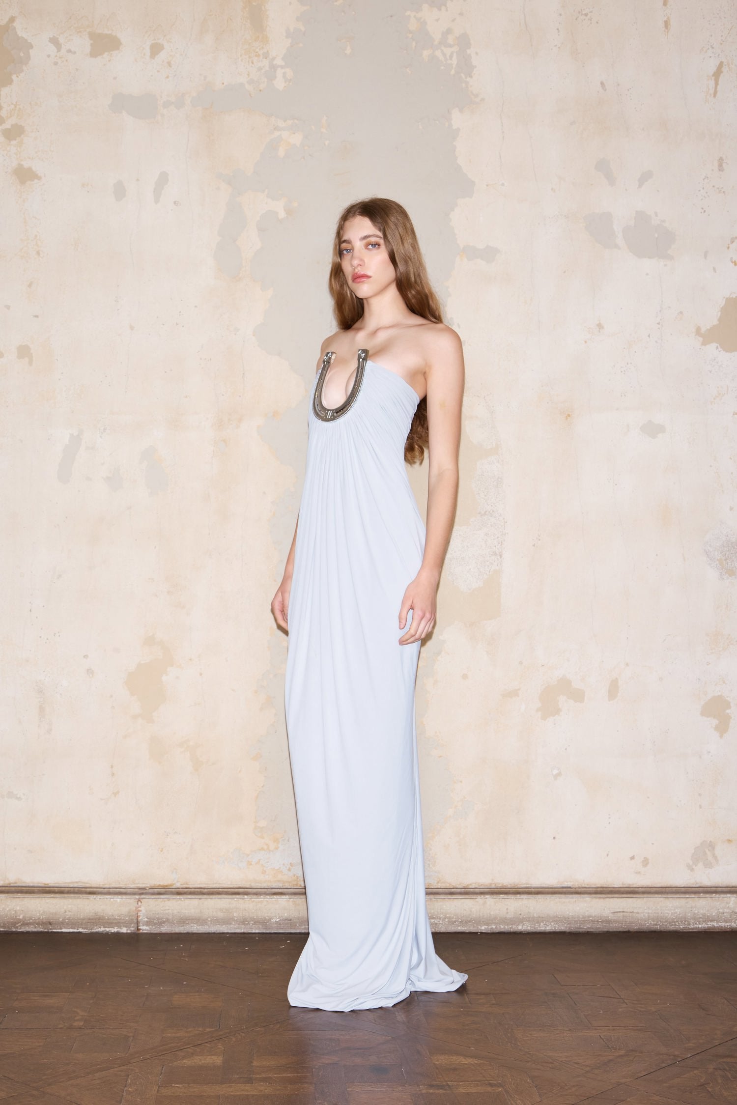 VEDIA DRESS LIGHT GREY