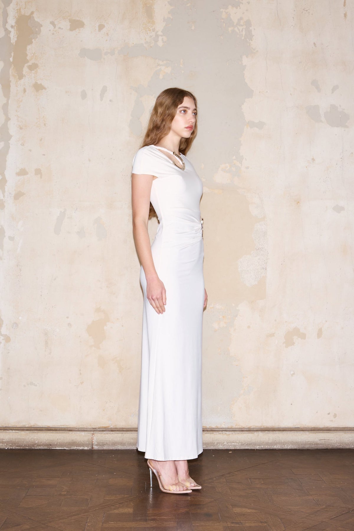 DEVOTO DRESS OFF WHITE