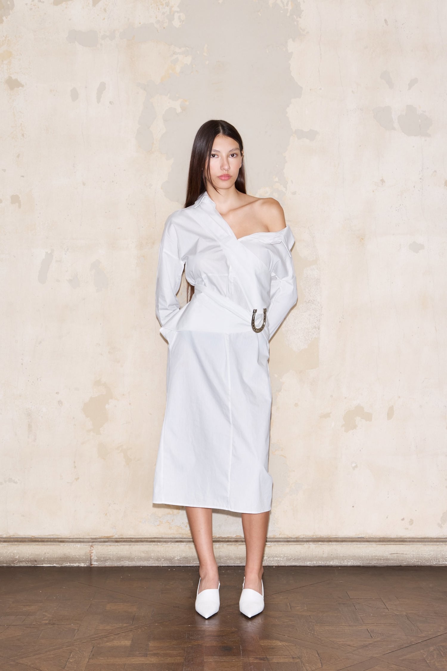 CAMISERO DRESS WHITE