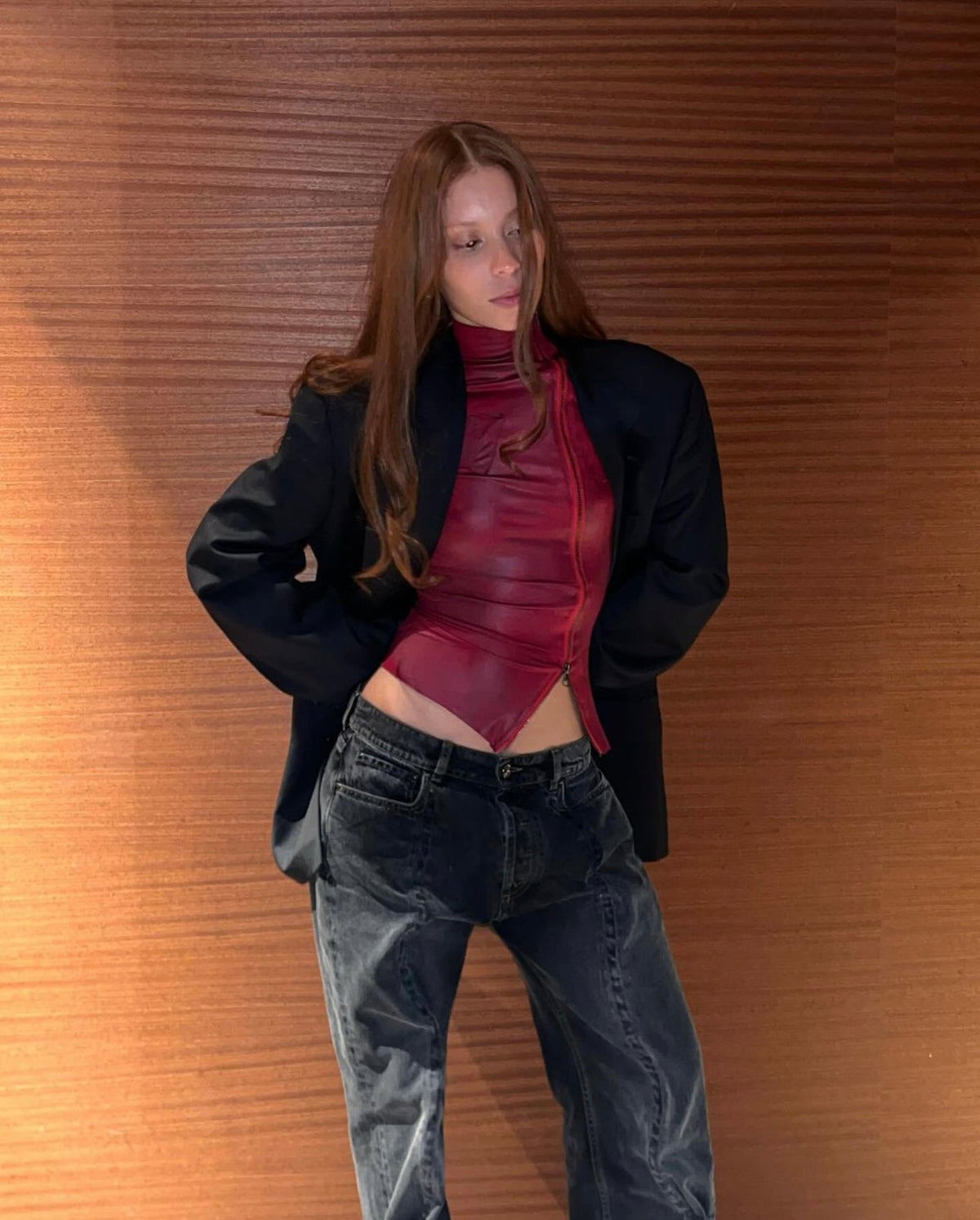 Red Logo Zip Jacket