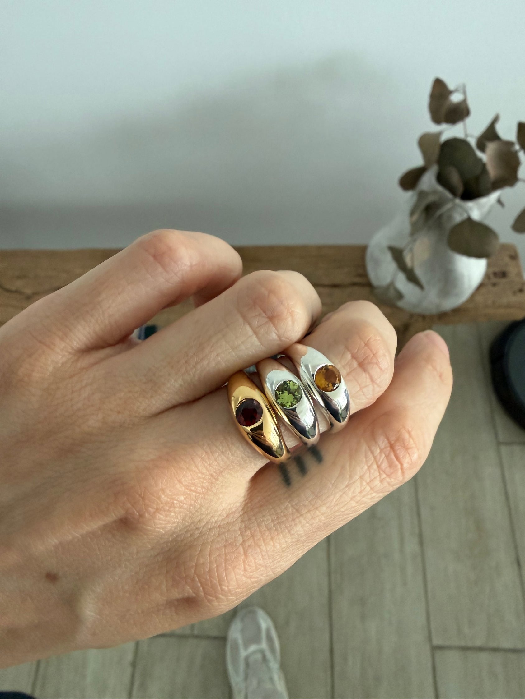 Cloud Citrine Ring