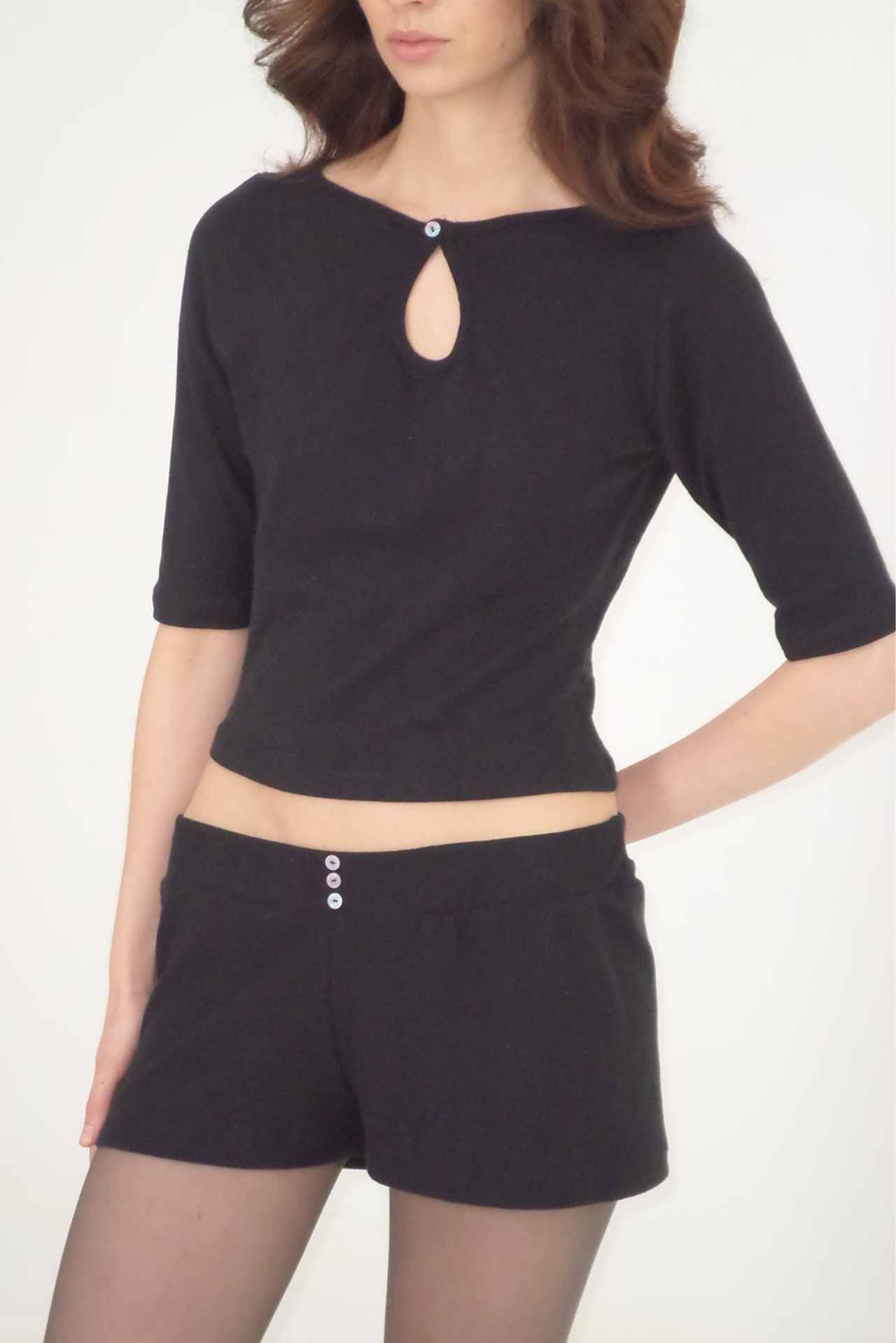 Elena Three Button Mini Short