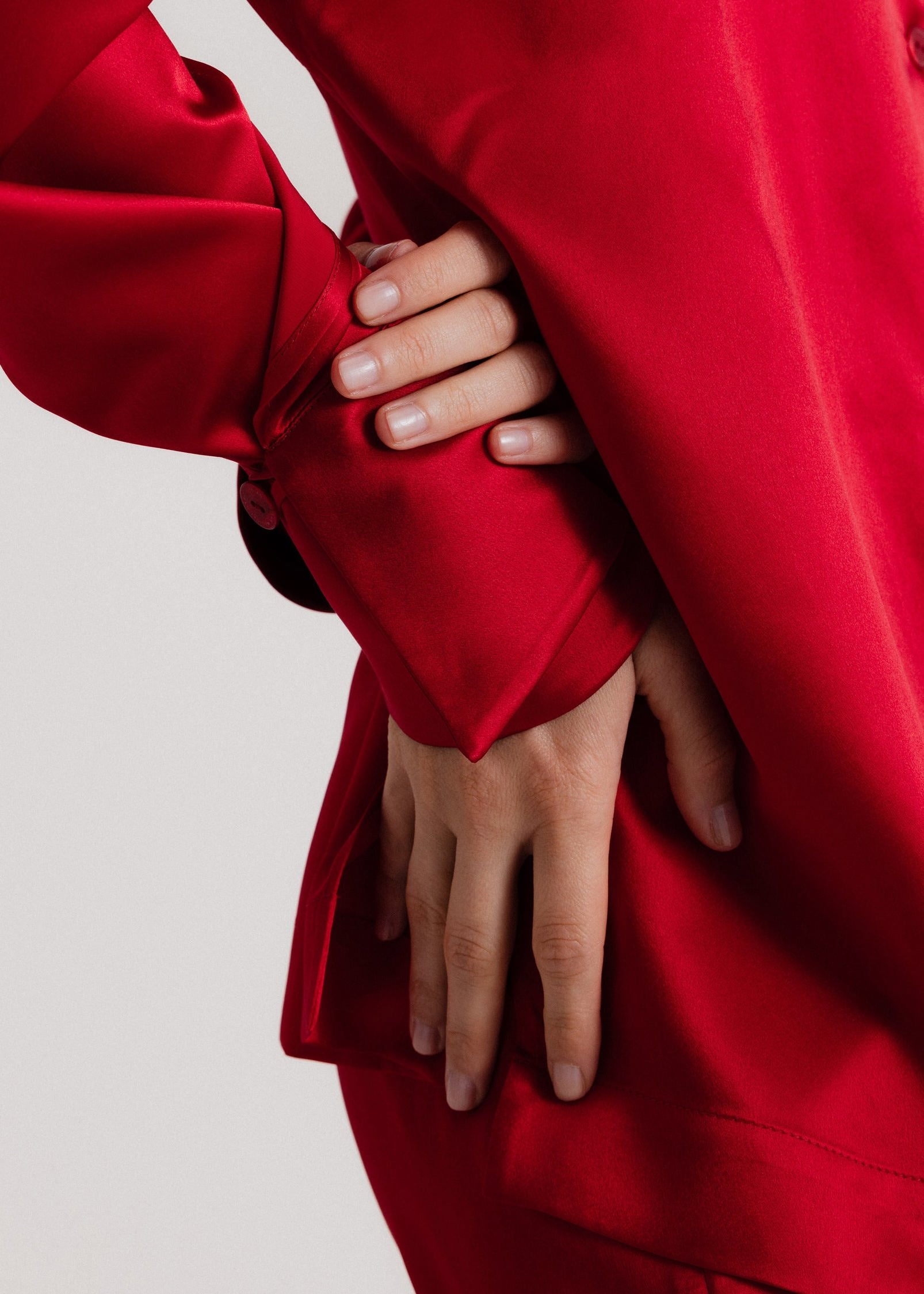 The Signature Silk Shirt in Red