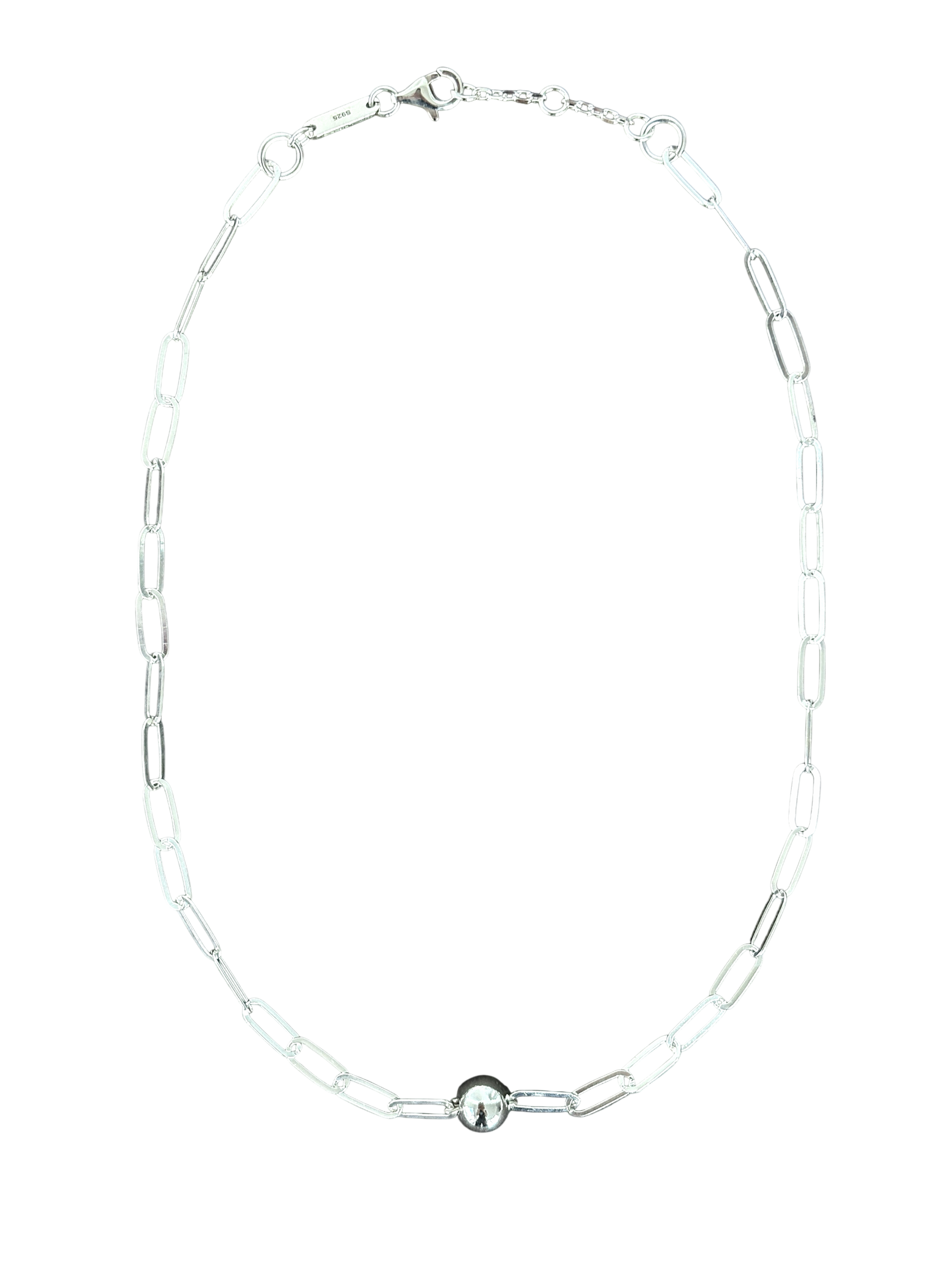 Paper Clip Ball Necklace