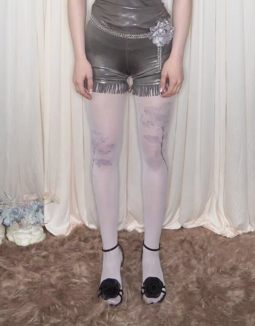 NEBULA ORBIT FRINGE SHORTS