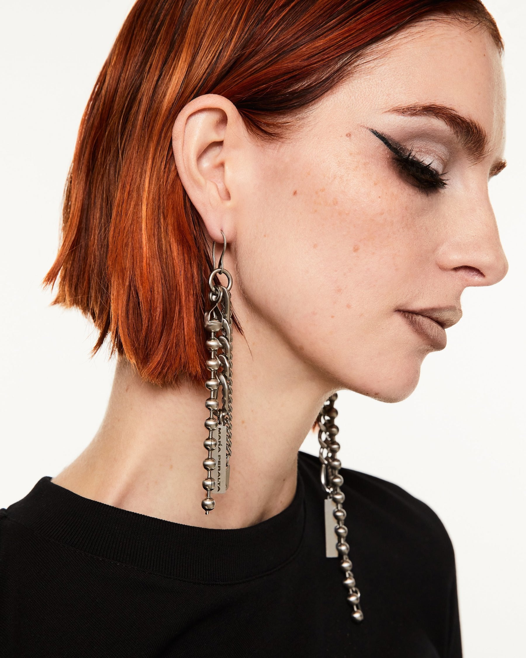 Ball Chain + Link Hook Earring