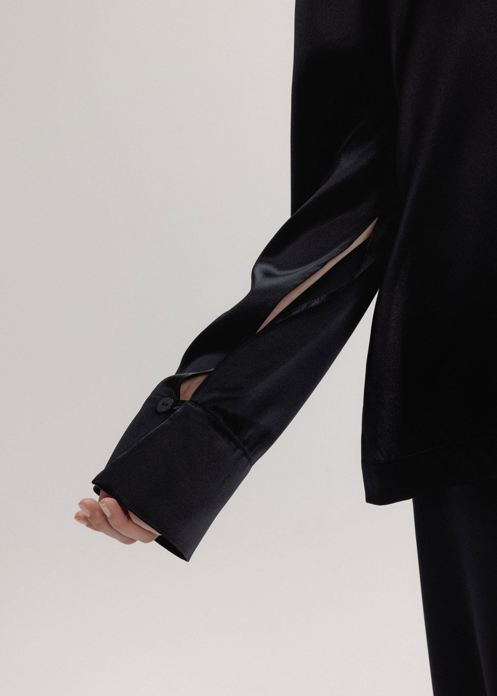 The Signature Silk Shirt in Black